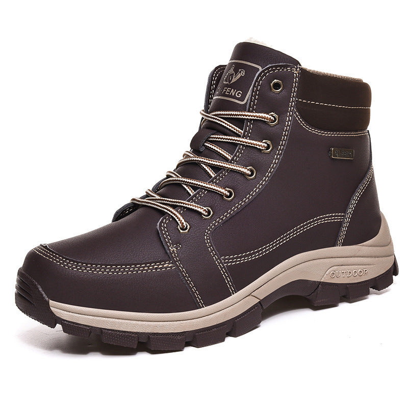 Men Boots Winter Snow Outdoor Ankle Boots For Men Super Warm Boots Leather Non-Slip Work Shoes - LaTezza Online Shop