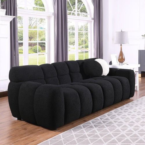 87.4 Length ,35.83 Deepth ,human Body Structure For USA People, Marshmallow Sofa,boucle Sofa ,3 Seater - LaTezza Online Shop