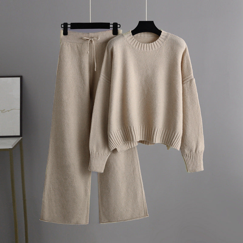 High- Low Turtleneck Long Sleeve Top and Pants Sweater Set - LaTezza Online Shop