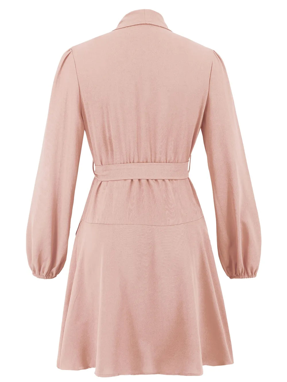 Surplice Tie Waist Long Sleeve Mini Dress - LaTezza Online Shop