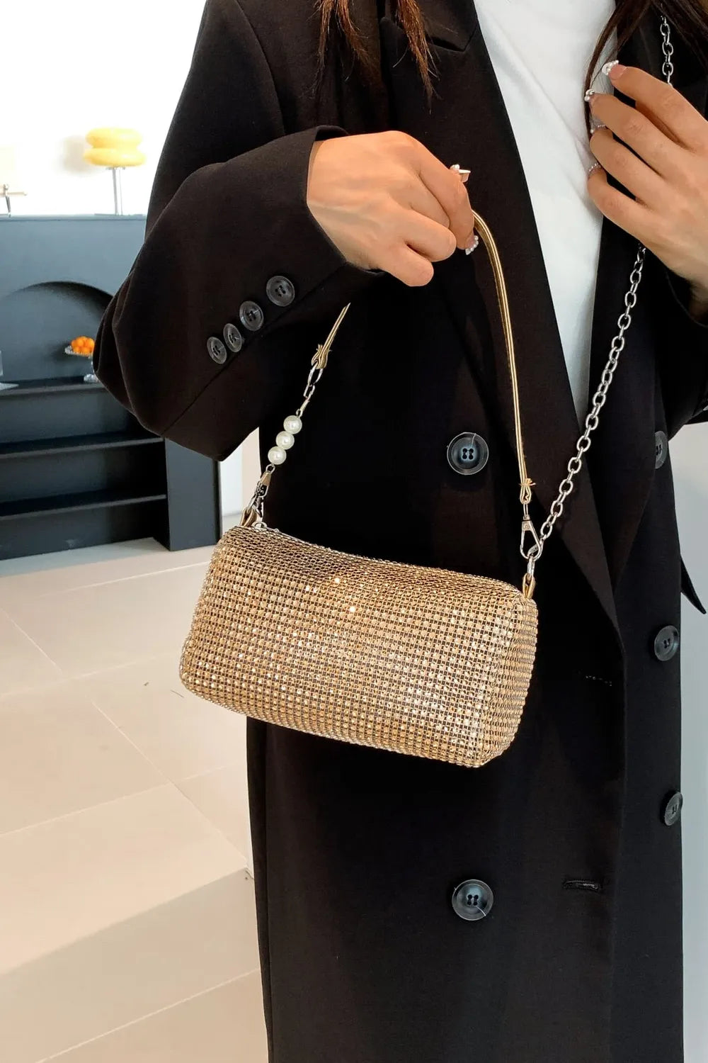 Openwork Crossbody Bag with Removable Strap - LaTezza Online Shop