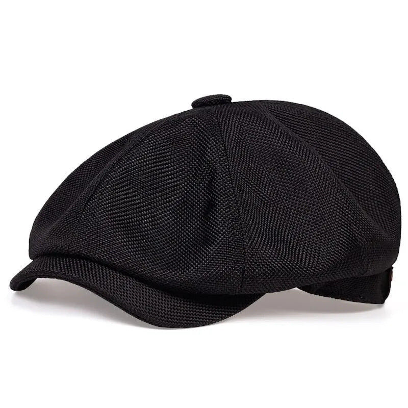 Octagonal hat men's spring and summer thin linen breathable duckbill hat men's retro beret painter hat - LaTezza Online Shop