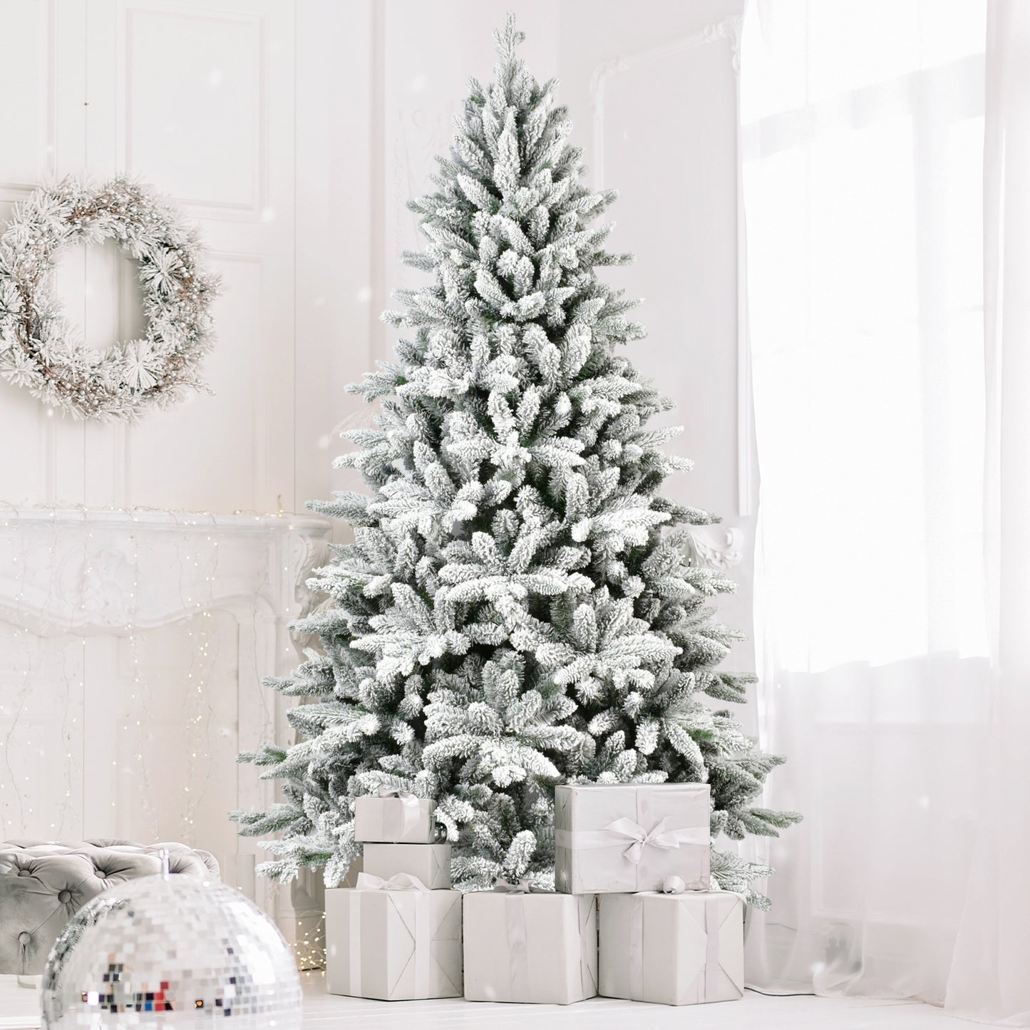 6FT PE&PVC Flocked Christmas tree - LaTezza Online Shop