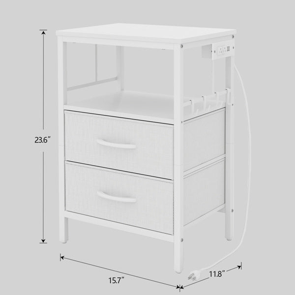 Bedside Table With Charging - LaTezza Online Shop