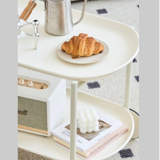 Movable Small Pushcart Coffee Table Storage Double-layer Modern - LaTezza Online Shop