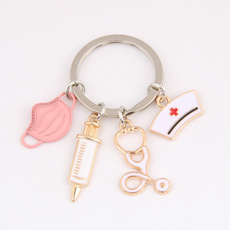 Mask Syringe Stethoscope Nurse Keychain - LaTezza Online Shop