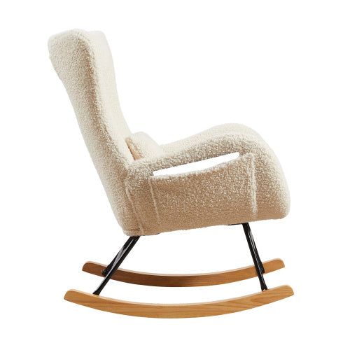 Rocking Chair Nursery, Modern Rocking Chair With High Backrest - LaTezza Online Shop