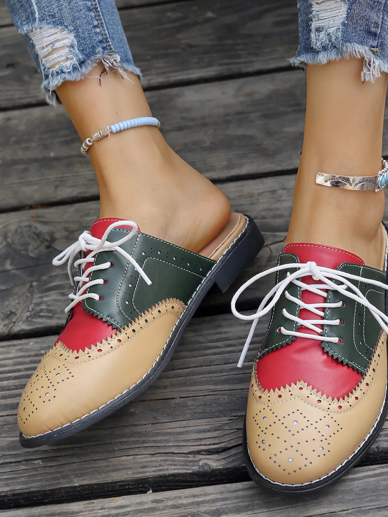 Eyelet Lace Up Slip-Ons - LaTezza Online Shop