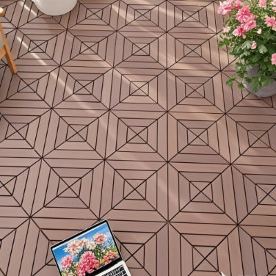 Plastic Interlocking Deck Tiles,44 Pack Patio Deck Tiles,12x12 Square Waterproof Outdoor All Weather - LaTezza Online Shop