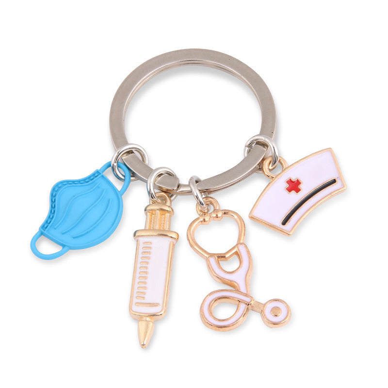 Mask Syringe Stethoscope Nurse Keychain - LaTezza Online Shop