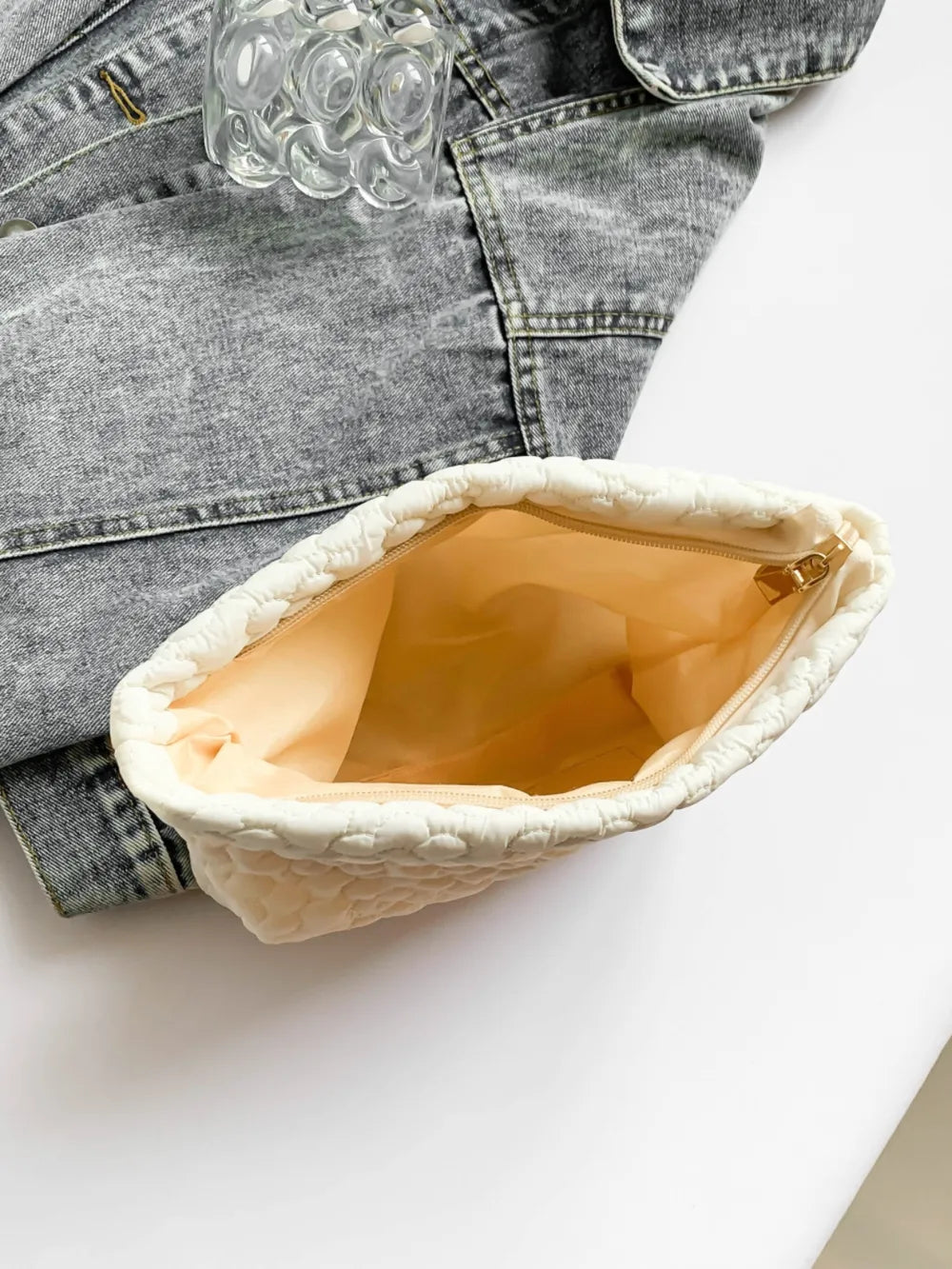 Flower Texture Polyester Clutch - LaTezza Online Shop