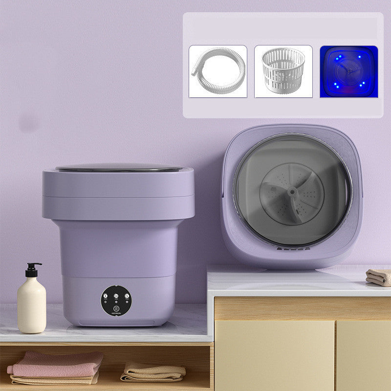 Mini Foldable Washing Machine Portable for Socks Underwear 3 Models With Spinning Dry Gadgets
