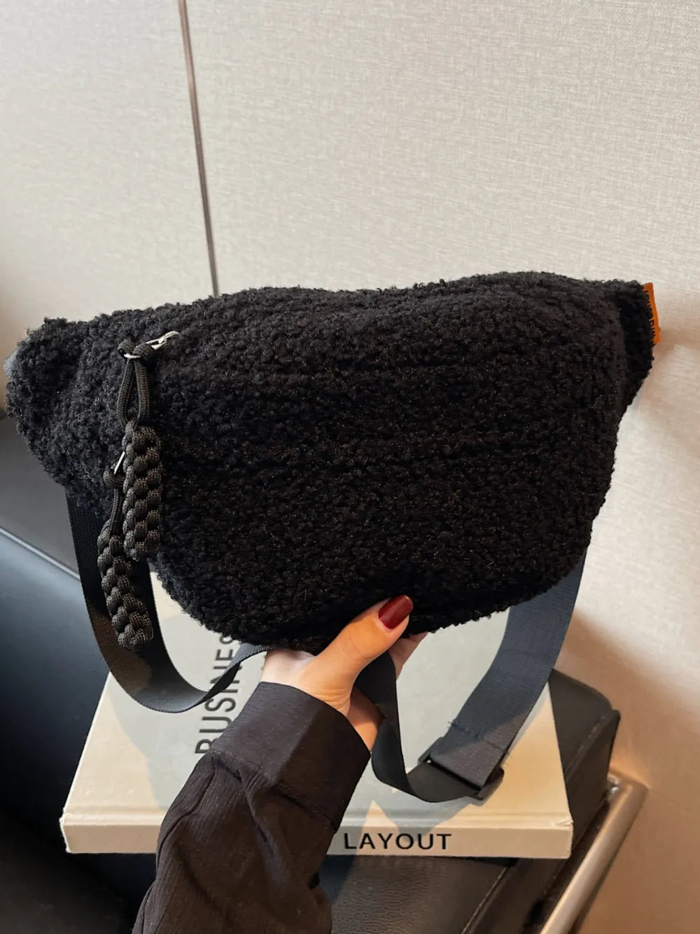Sherpa Crossbody Bag with Adjustable Strap - LaTezza Online Shop
