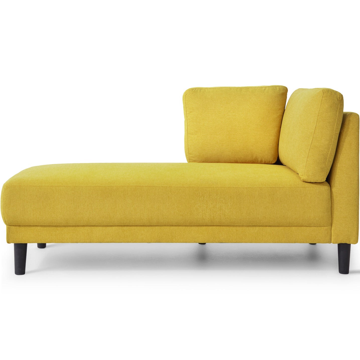 65" Mid-Century Modern Fabric Corner Lounge Chair Upholstered Indoor Chaise Lounge for Bedroom - LaTezza Online Shop