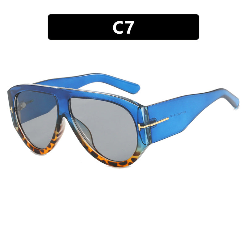 T-shaped large frame sunglasses
