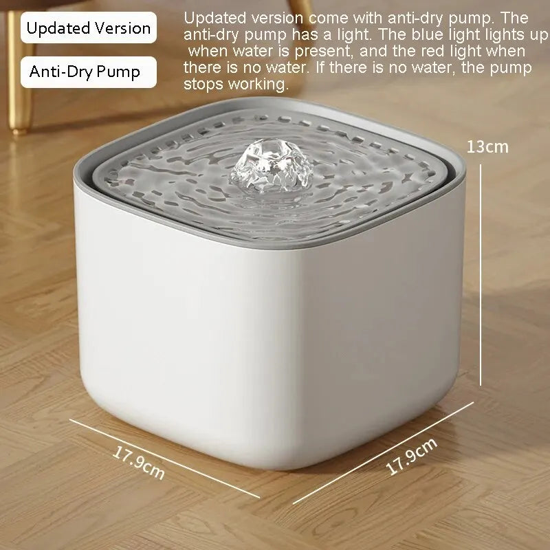 3L Large Capacity Canine Cat Dog Pet Circulating Filter Pet Fountain Feeder Automatic Water Dispenser with USB Port for Pets - LaTezza Online Shop