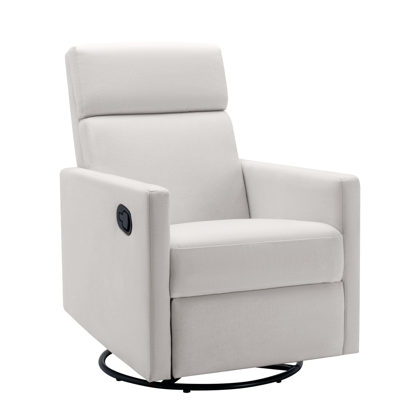 Modern Upholstered Rocker Nursery Chair Plush Seating Glider Swivel Recliner Chair Beige - LaTezza Online Shop