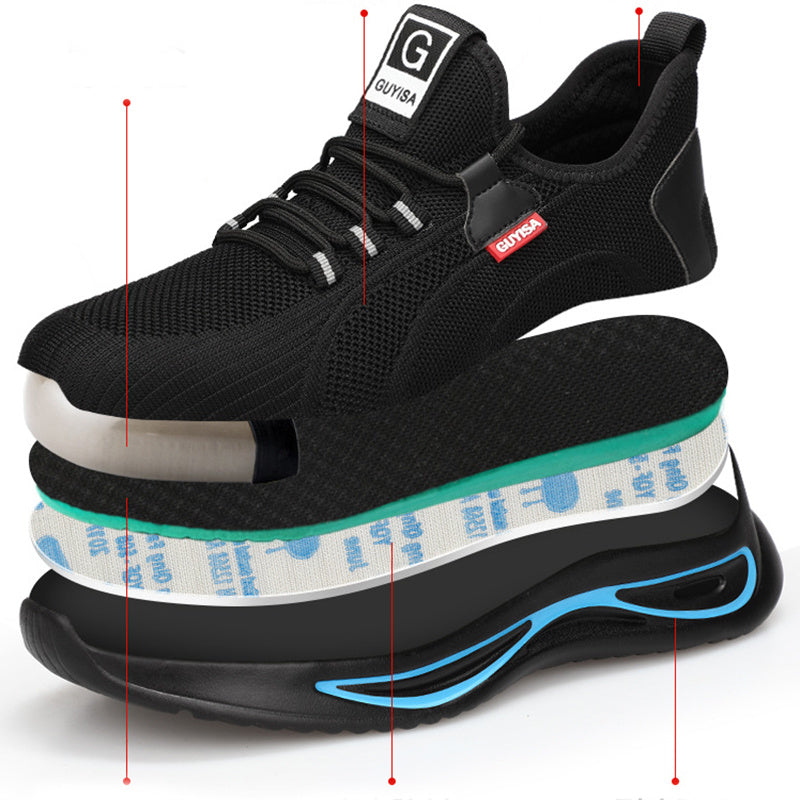 Steel Toe Shoes For Men Work Safety Shoes Nonslip Indestructible Sneakers - LaTezza Online Shop
