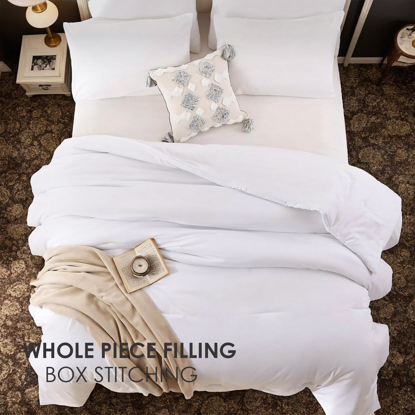 Polyester Brushed Single Quilt Core, Dot Quilting, Microfiber Filling, Suitable For All Seasons, Down Quilt Alternative, Breathable And Warm,CPC Children Certified - LaTezza Online Shop