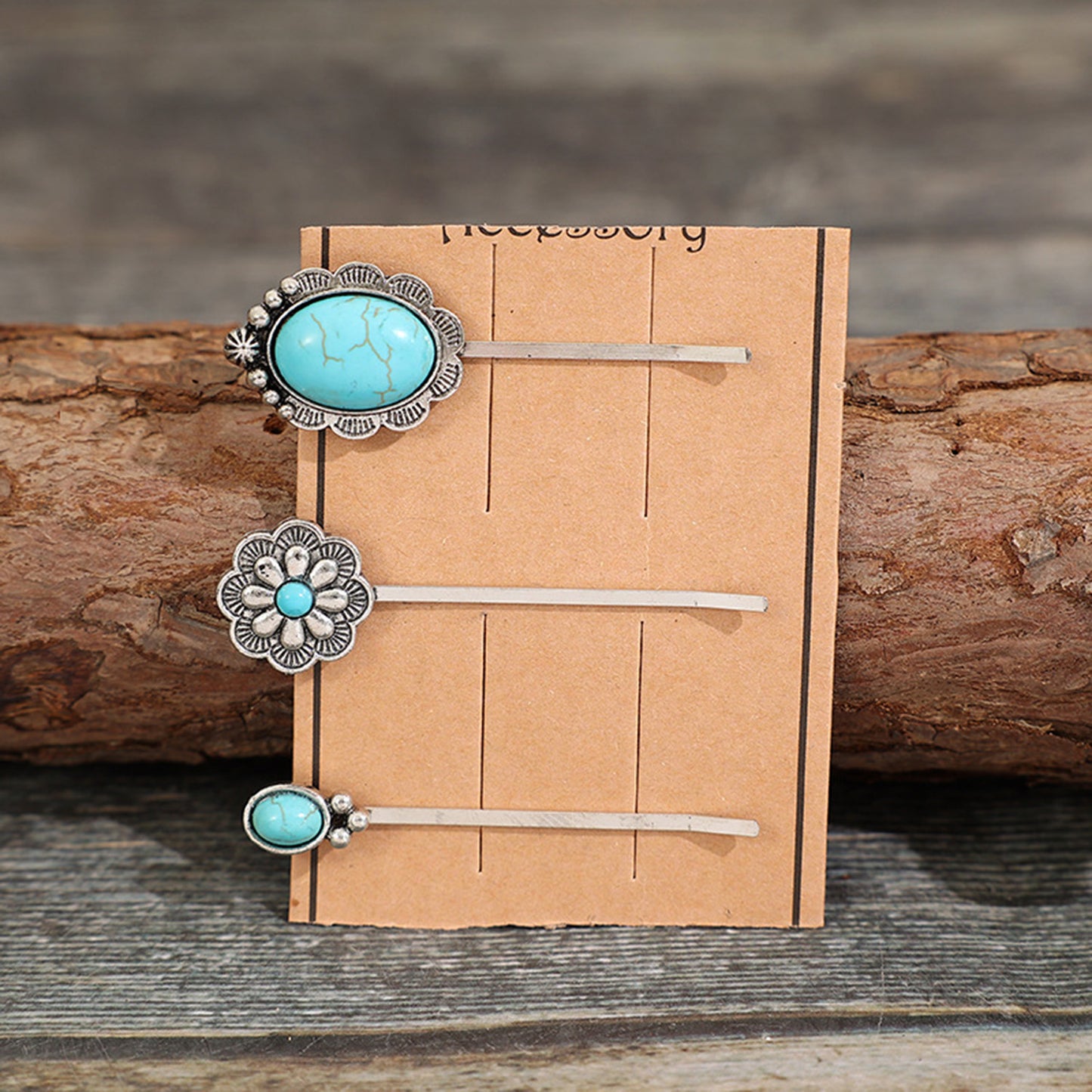3 PCS/Set Artificial Turquoise Hair Pins - LaTezza Online Shop