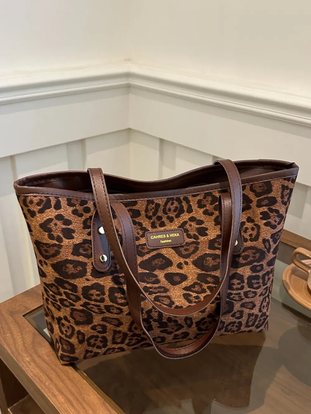Leopard Polyester Tote Bag - LaTezza Online Shop