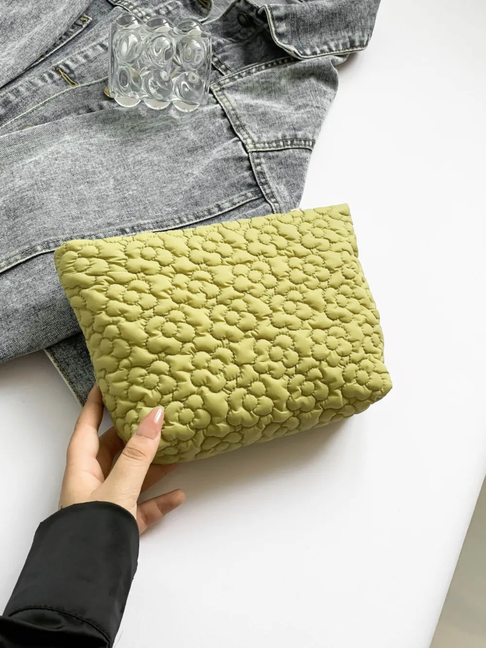 Flower Texture Polyester Clutch - LaTezza Online Shop