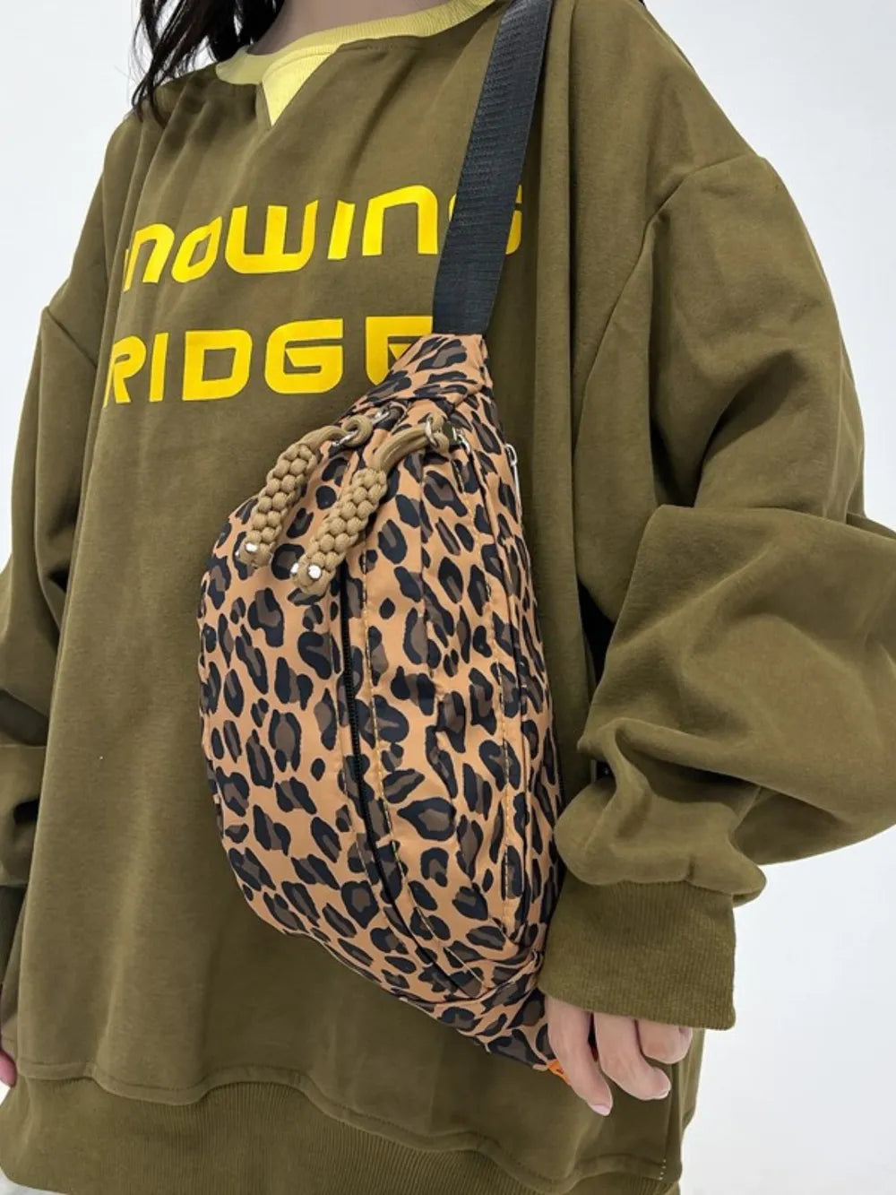 Leopard Nylon Crossbody Bag - LaTezza Online Shop