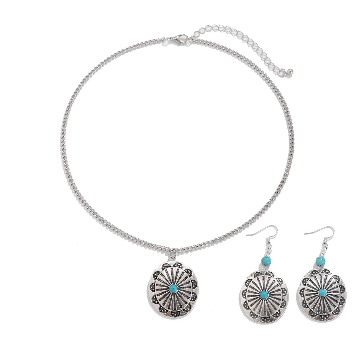 Holiday Ethnic Style Pine Stone Coconut Tree Necklace Simple Thread Love Neck Jewelry Set - LaTezza Online Shop