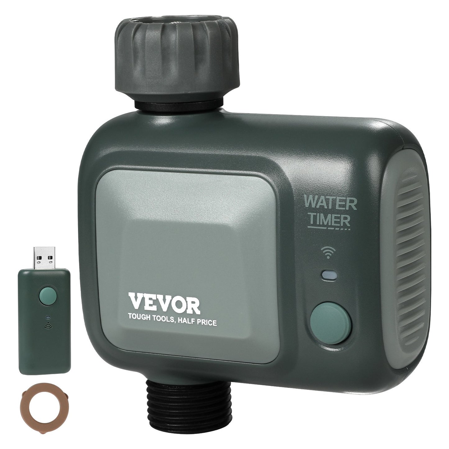 VEVOR WiFi Sprinkler Timer, Single Outlet, Smart Hose Faucet Water Timer With Brass Inlet, APP Control Via 2.4Ghz WiFi Or Bluetooth, Voice Control With Alexa Google Assistant, IPX6 For Yard W - LaTezza Online Shop