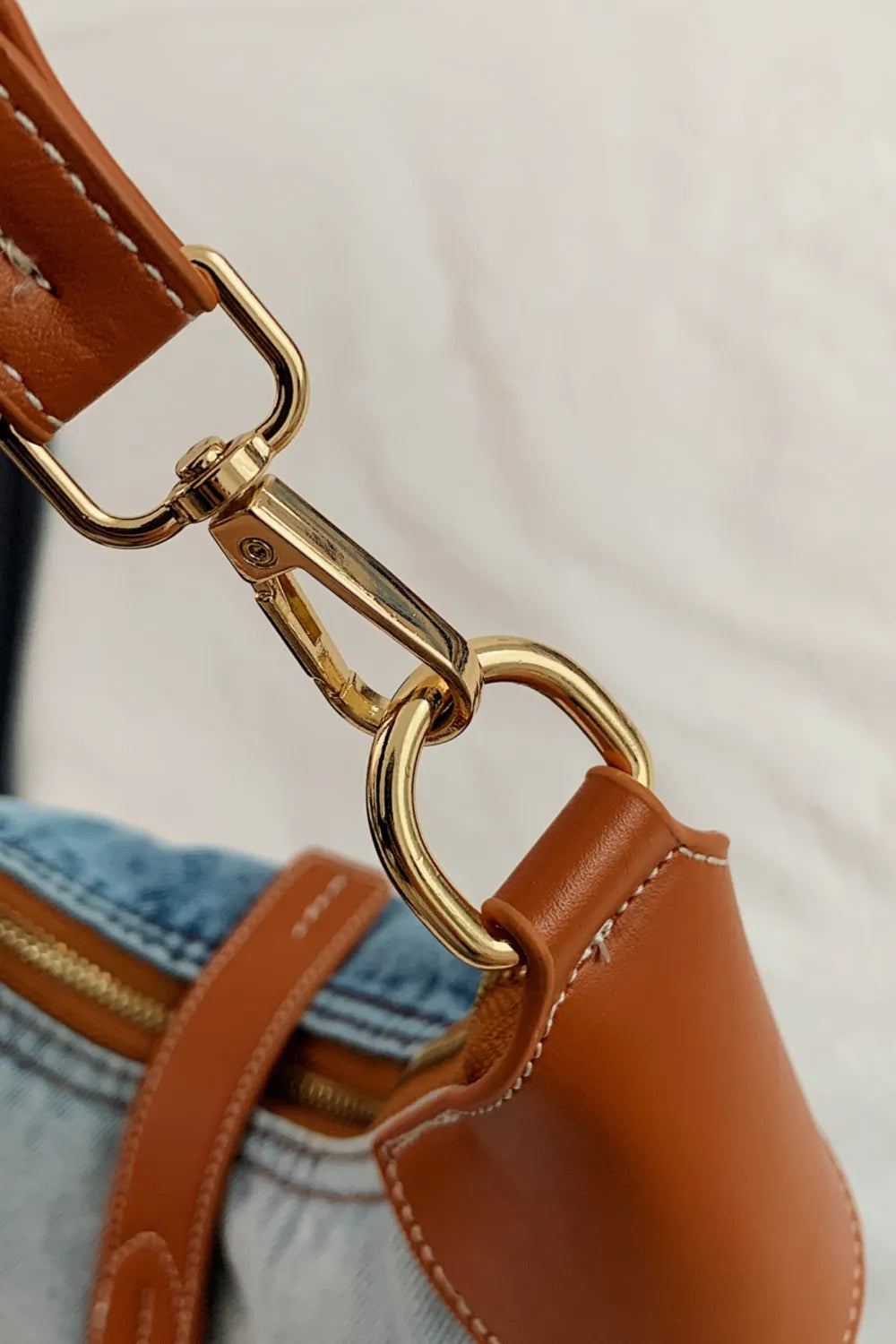 Contrast Denim Shoulder Bag - LaTezza Online Shop