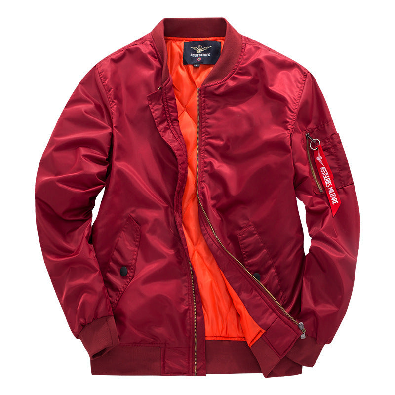 Men's autumn and winter new item plus plus size fat guy sports casual cotton jacket Air Force One MA1 pilot - LaTezza Online Shop