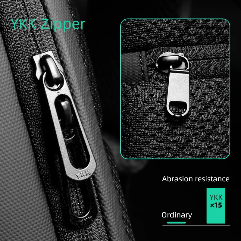Mark Ryden Anti-theft Male Crossbody Sling Bag USB Charging Water-resistant Messenger Chest Bag
