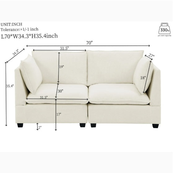 3 Piece Chenille Fabric Upholstered Furniture Set - LaTezza Online Shop