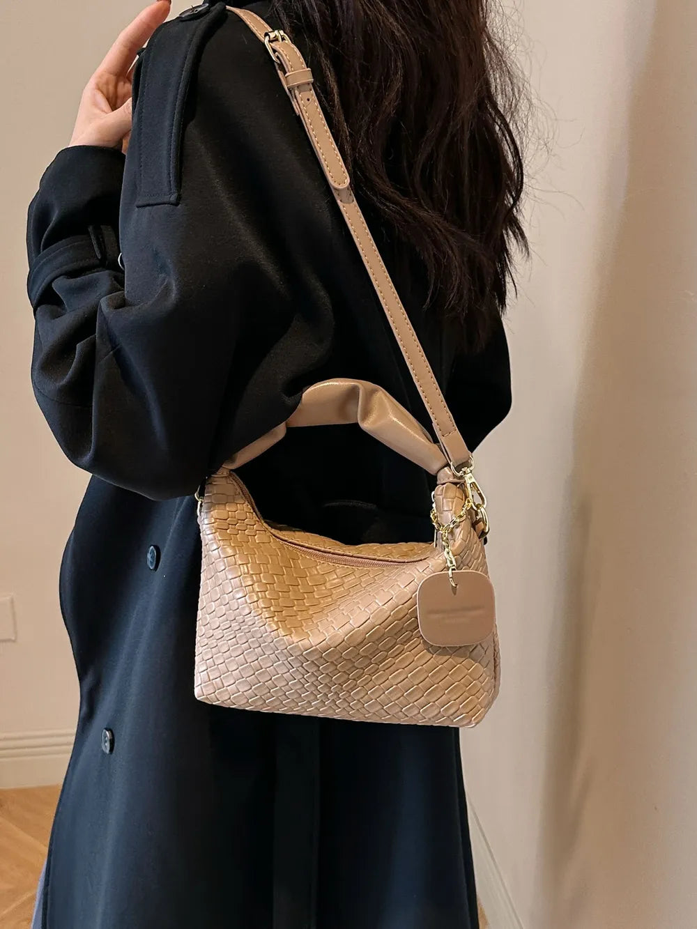 PU Leather Woven Crossbody Bag - LaTezza Online Shop