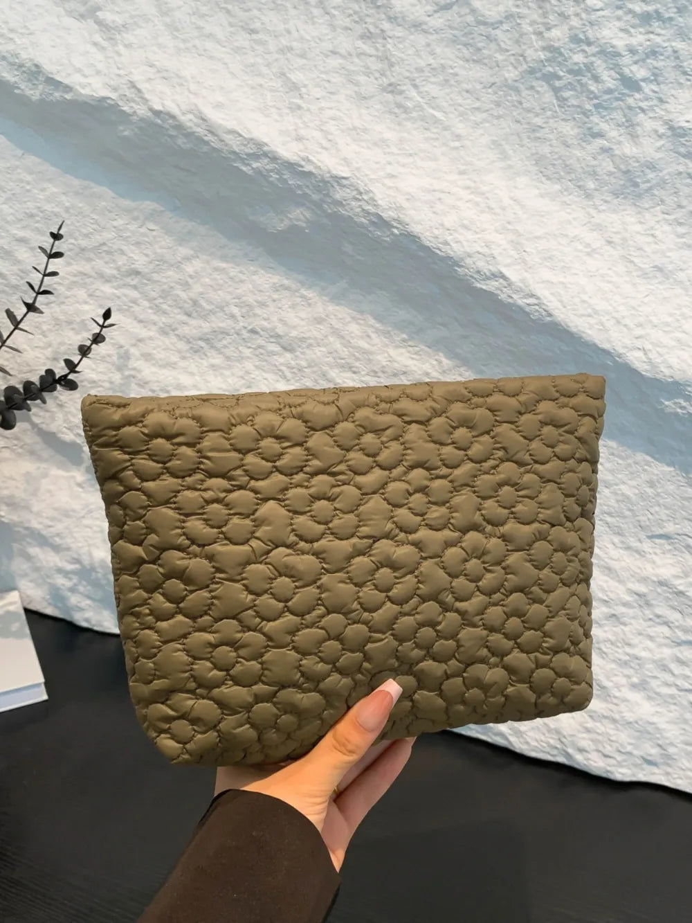 Flower Texture Polyester Clutch - LaTezza Online Shop