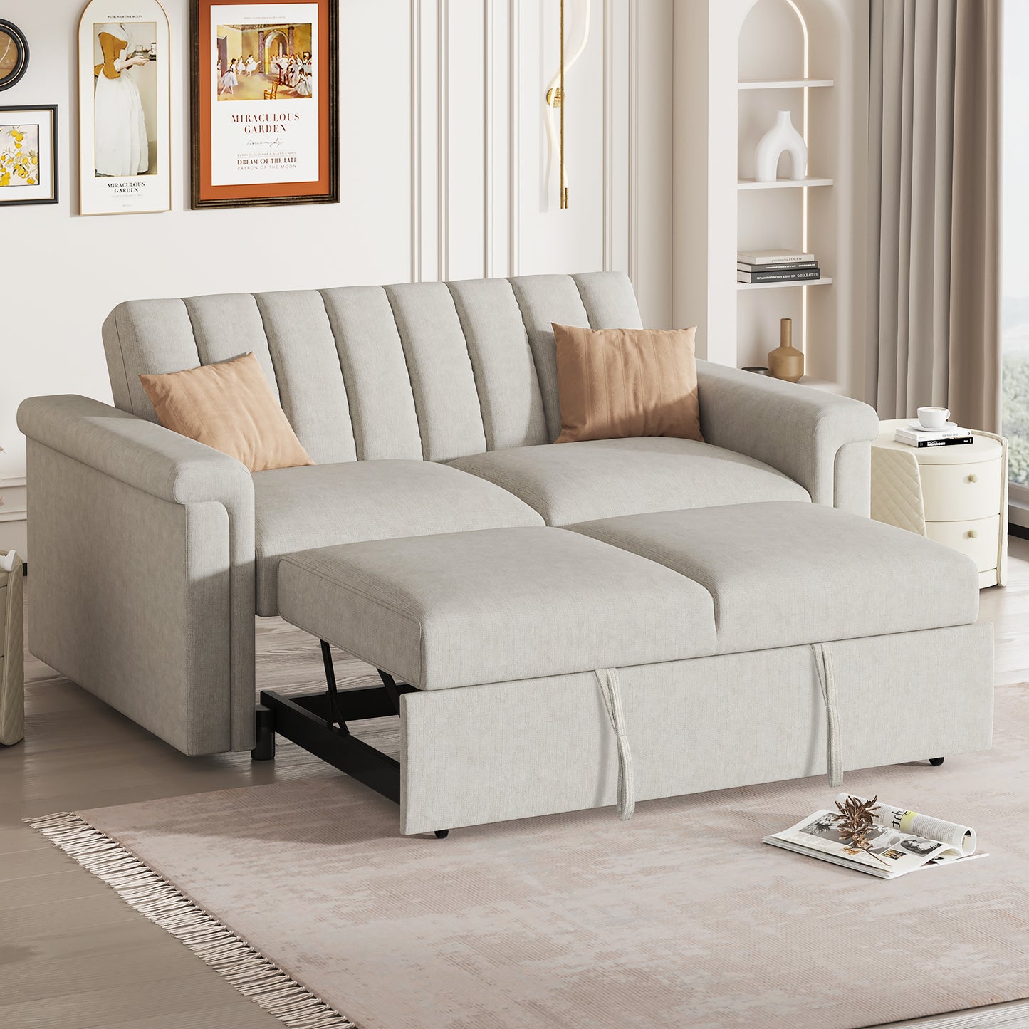 Convertible Soft Cushion Sofa Pull Bed ,for Two People to Sit On - LaTezza Online Shop