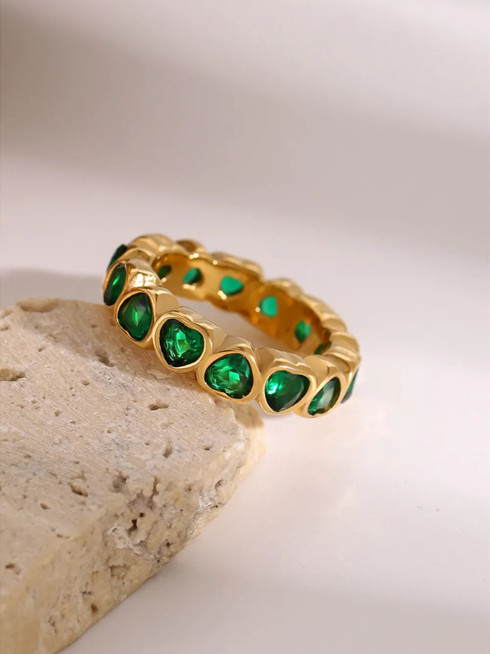 18K Gold-Plated Inlaid Zircon Ring - LaTezza Online Shop