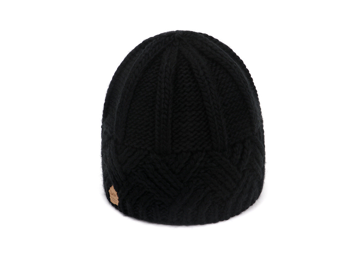 European and American retro style diamond grid coarse needle knitted hat for men and women, fashionable autumn and winter knitted hat - LaTezza Online Shop