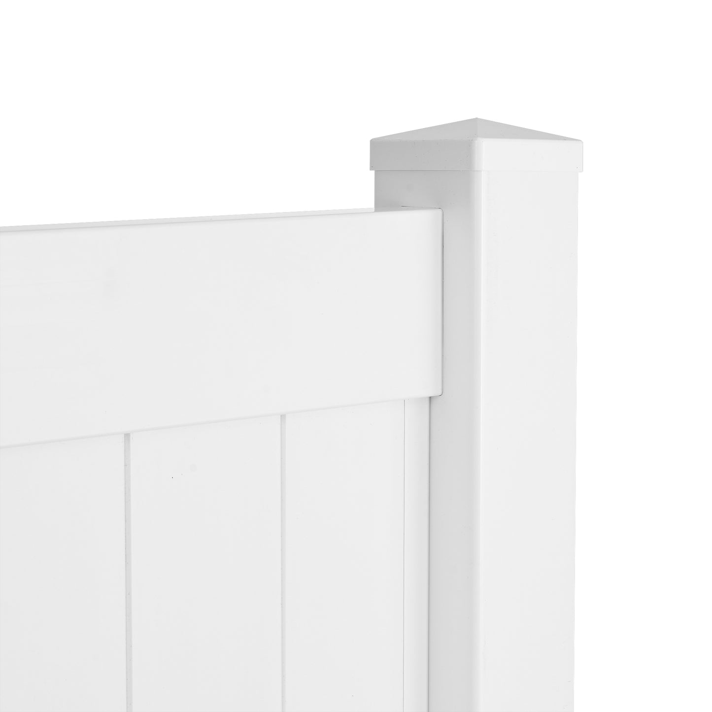 Privacy Fence Panels 6ft.H x 6ft.W WHITE Vinyl Full set of 2 Pcs - LaTezza Online Shop