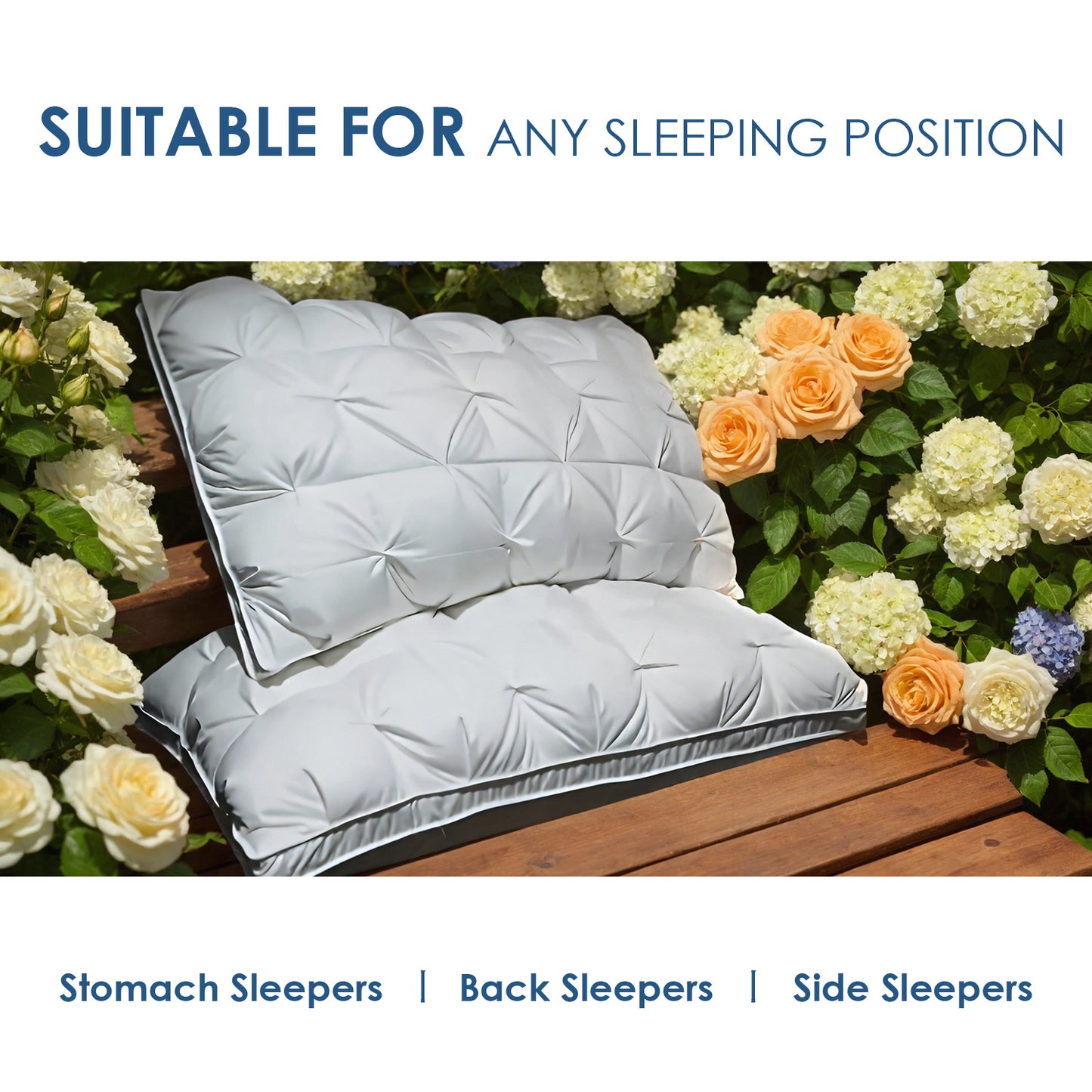 Brushed Twist Pillow Down Fiber Two-in-one Pillow Double-layer Design Breathable OKO-100 Certified
