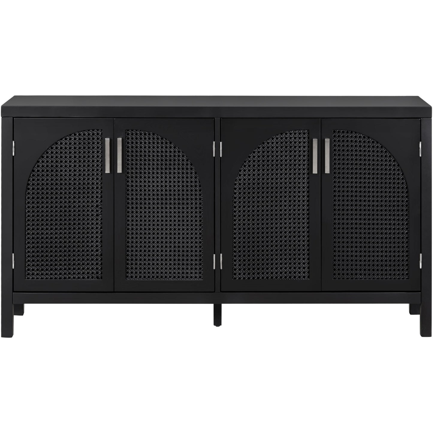 TREXM Sideboard With Rattan Door & Metal Handles For Living Room - LaTezza Online Shop