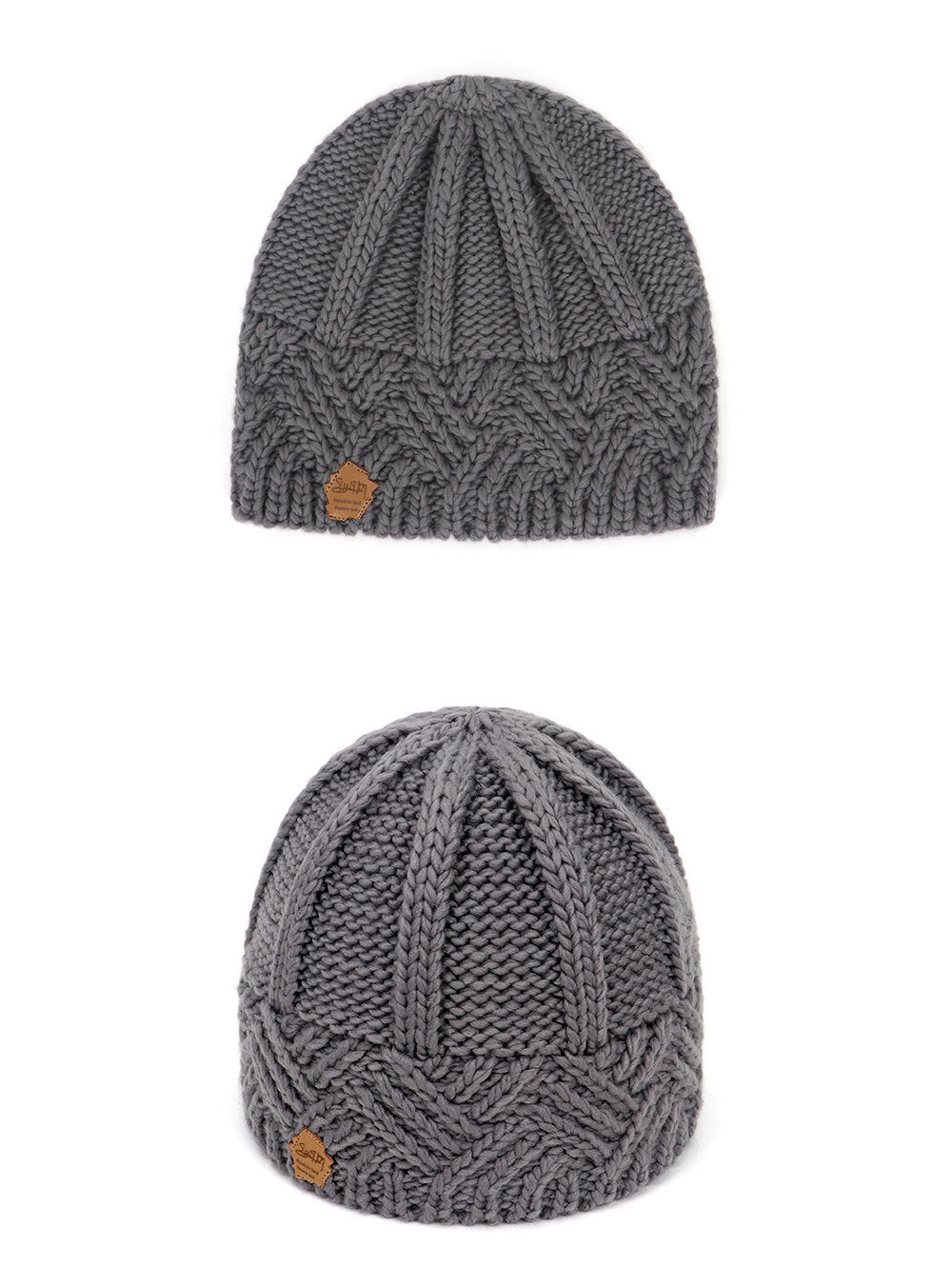 European and American retro style diamond grid coarse needle knitted hat for men and women, fashionable autumn and winter knitted hat - LaTezza Online Shop