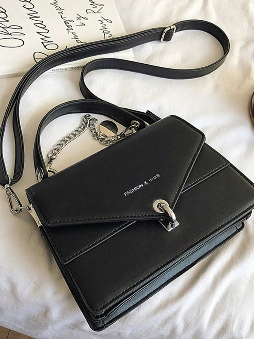 Chain PU Leather Detachable Shoulder Strap Handbag - LaTezza Online Shop