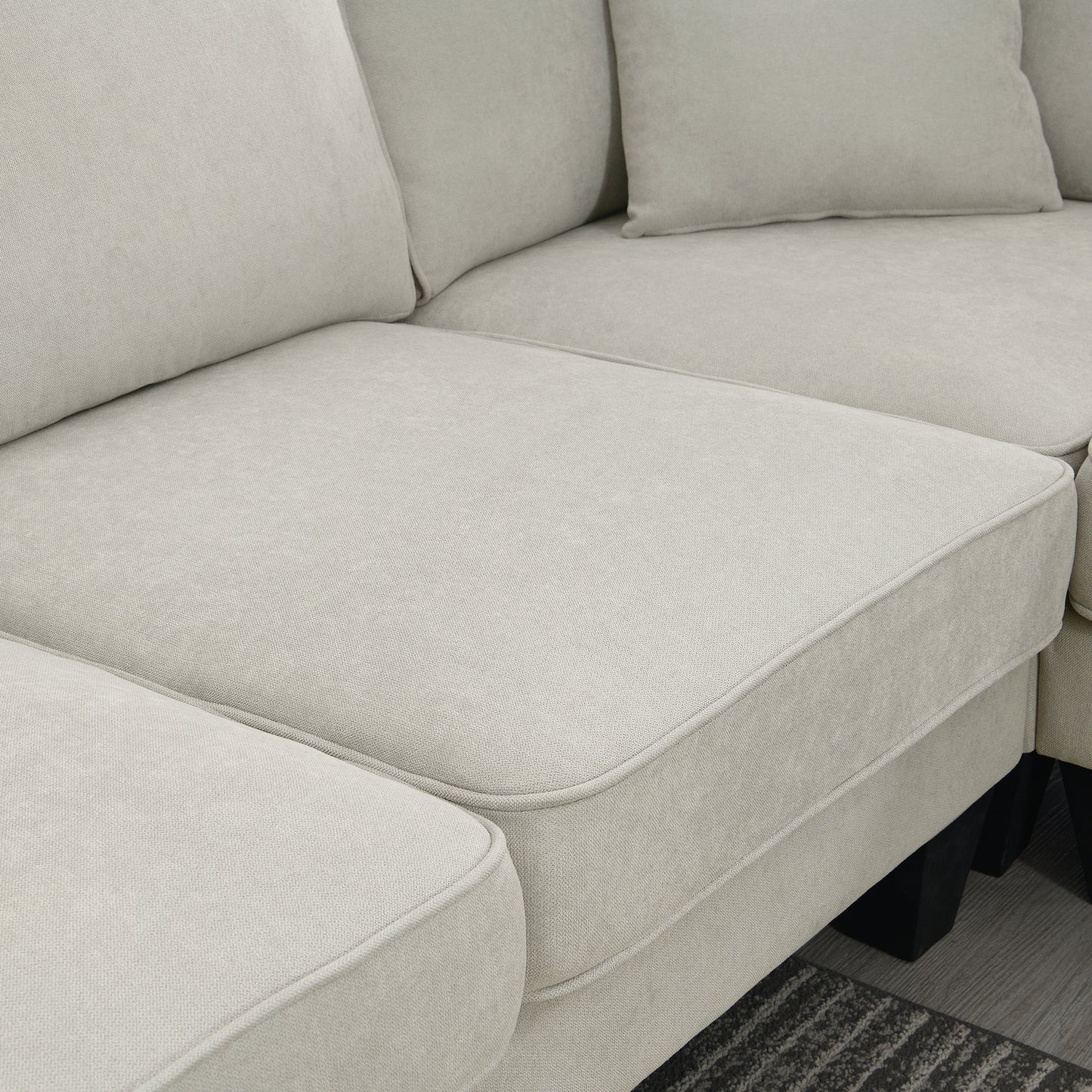 Modern U Shape Sectional Sofa Set 7 Seat Fabric - LaTezza Online Shop