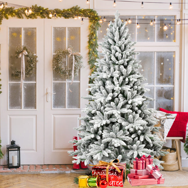 6FT PE&PVC Flocked Christmas tree - LaTezza Online Shop