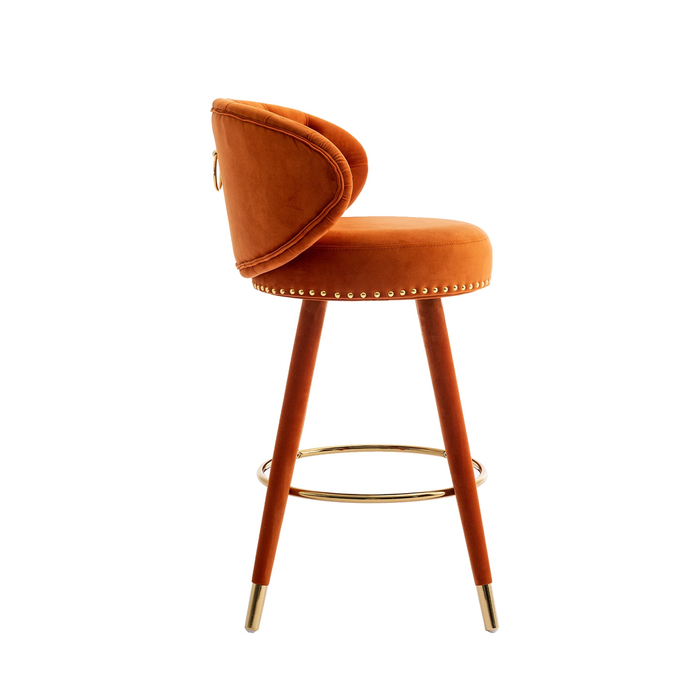 COOLMORE Counter Height Bar Stools Set of 2 for Kitchen Counter Solid Wood Legs with a fixed height of 360 degrees - LaTezza Online Shop