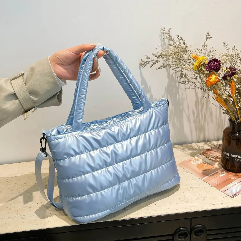 Handbag Crossbody Bag PU Leather Detachable Strap Puffy Bag - LaTezza Online Shop
