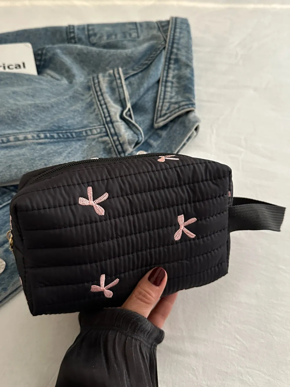Texture Contrast Bow Wristlet - LaTezza Online Shop