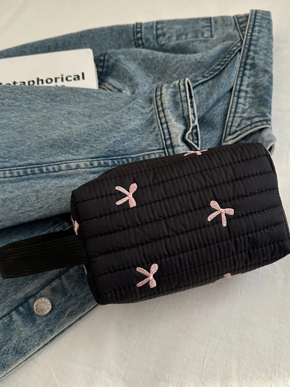 Texture Contrast Bow Wristlet - LaTezza Online Shop
