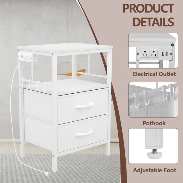 Bedside Table With Charging - LaTezza Online Shop